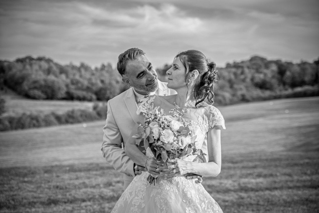 Portrait de couple en noir et blanc